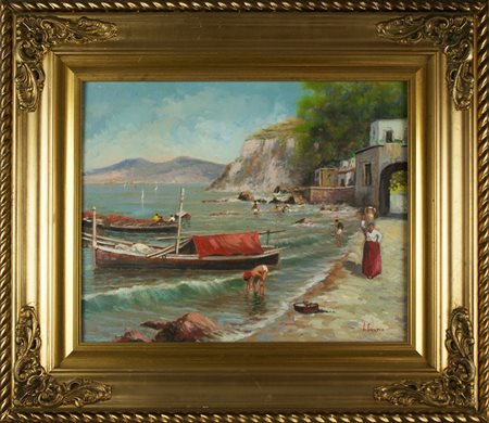 Lotto unico di 2 opere: 14 a autore sconosciuto olio su tavola cm 40 x 50 14...