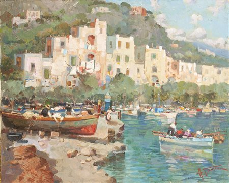 Lotto unico di 2 opere: 20 a autore sconosciuto olio su tela cm 40 x 50 20 b...