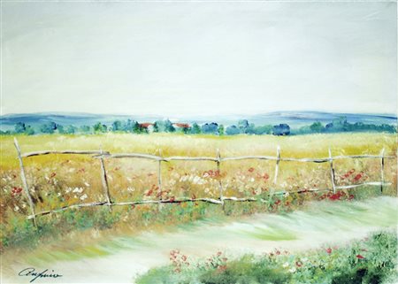 Lotto unico di 2 opere: 41 a Renato Crespina olio su tela cm 50 x 70 41 b...