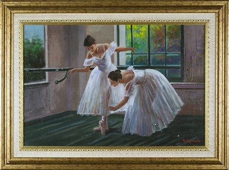 Lotto unico di 2 opere: 43 a autore sconosciuto olio su tela cm 40 x 60 43 b...