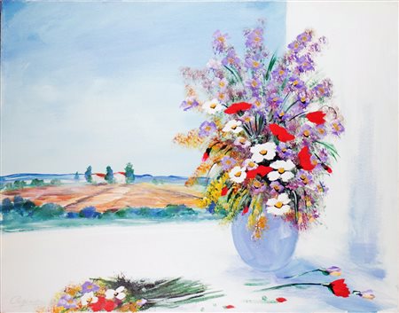 Lotto unico di 2 opere: 45 a Renato Crespina olio su tela cm 60 x 80 45 b...