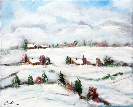 Lotto unico di 2 opere: 51 a Renato Crespina olio su tela cm 40 x 50 51 b...