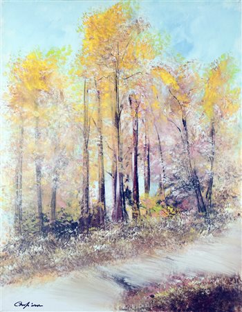 Lotto unico di 2 opere: 56 a Renato Crespina olio su tela cm 80 x 60 56 b...