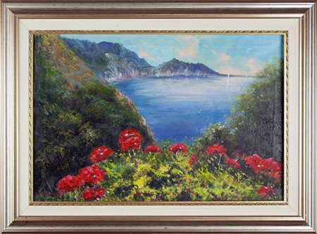 Lotto unico di 2 opere: 61 a autore sconosciuto olio su tela cm 40 x 60 61 b...