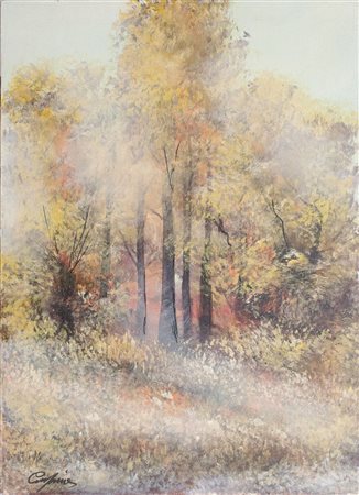 Lotto unico di 2 opere: 63 a Renato Crespina olio su tela cm 70 x 50 63 b...