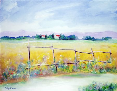 Lotto unico di 2 opere: 64 a Renato Crespina olio su tela cm 60 x 80 64 b...