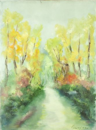 Lotto unico di 2 opere: 65 a Renato Crespina olio su tela cm 70 x 50 65 b...