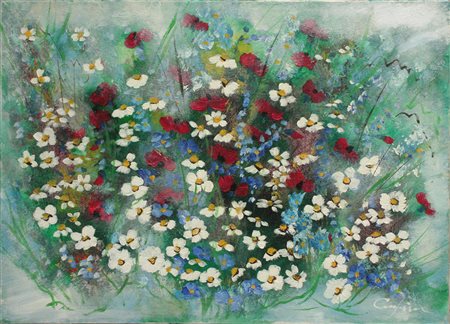 Lotto unico di 2 opere: 67 a Renato Crespina olio su tela cm 50 x 70 67 b...