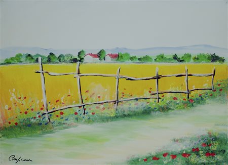 Lotto unico di 2 opere: 75 a Renato Crespina olio su tela cm 50 x 70 75 b...