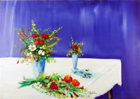 Lotto unico di 2 opere: 77 a Renato Crespina olio su tela cm 50 x 70 77 b...