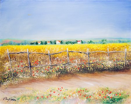 Lotto unico di 2 opere: 80 a Renato Crespina olio su tela cm 60 x 80 80 b...