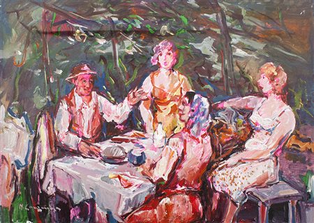 Lotto unico di 2 opere: 89 a autore sconosciuto olio su tela cm 50 x 70 89 b...