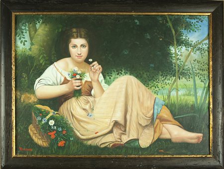 Lotto unico di 2 opere: 90 a autore sconosciuto olio su tela cm 50 x 70 90 b...