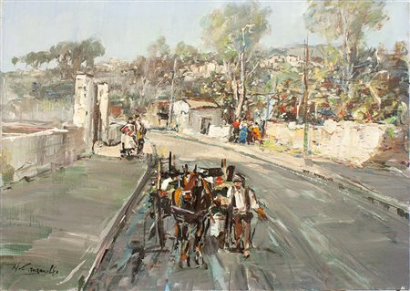 Lotto unico di 2 opere: 91 a autore sconosciuto olio su tela cm 50 x 70 91 b...