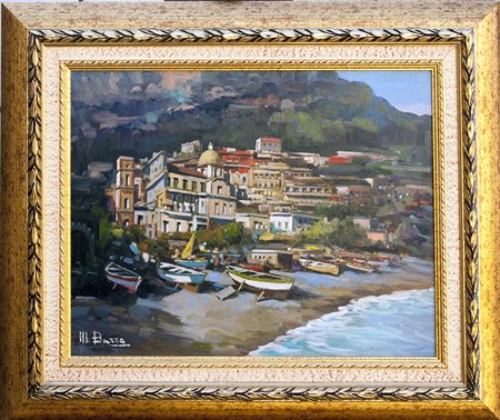 Lotto unico di 2 opere: 96 a Mauro Barra olio su tavola cm 40 x 50 96 b...