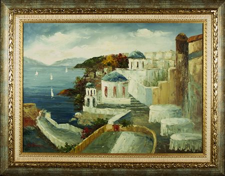 Lotto unico di 2 opere: 99 a Mauro Barra olio su tela cm 50 x 70 99 b...