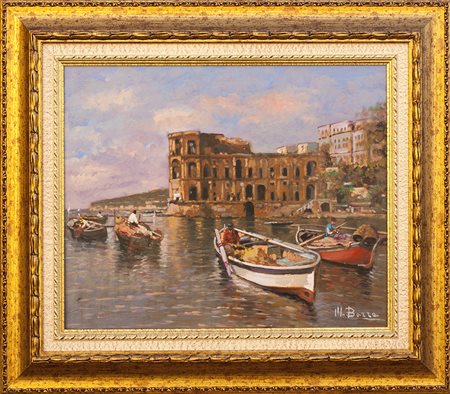 Lotto unico di 2 opere: 103 a Mauro Barra olio su tavola cm 40 x 50 103 b...