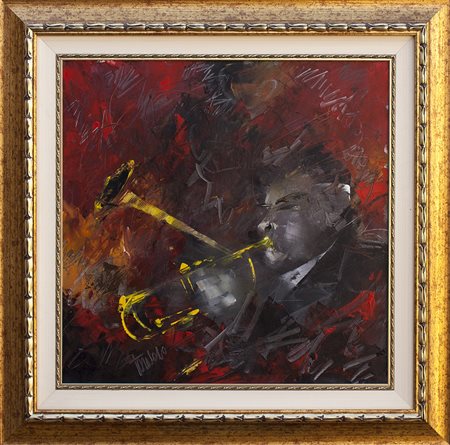 Francesco Toraldo olio su tela cm. 50 x 50