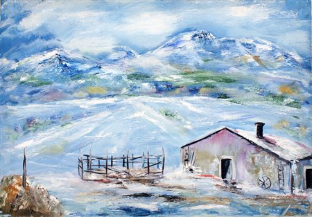 lotto unico di n. 2 opere: 109 a RENATO CRESPINA olio su tela cm 50 x 70 109...