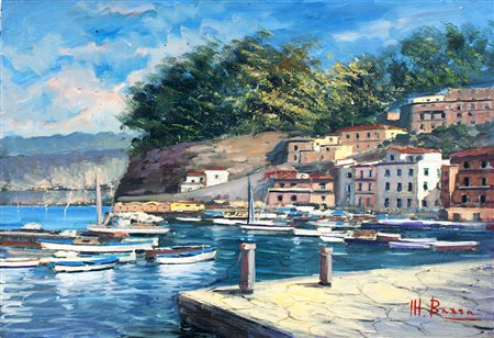 lotto unico di n. 2 opere: 110 a MAURO BARRA olio su tavola cm 50 x 70 110 b)...