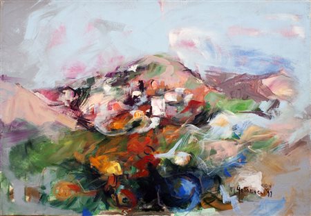 lotto unico di n. 2 opere: 111 a AUTORE SCONOSCIUTO olio su tela cm 50 x 70...