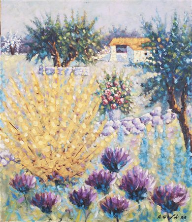 lotto unico di n. 2 opere: 112 a AUTORE SCONOSCIUTO olio su tela cm 50 x 60...