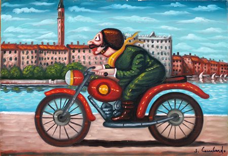 lotto unico di n. 2 opere: 113 a SALVO LOMBARDO Favara 1948 olio su tela cm....