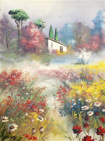 lotto unico di n. 2 opere: 115 a AUTORE SCONOSCIUTO olio su tela cm 70 x 50...