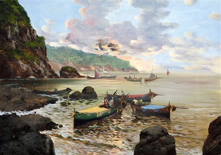 lotto unico di n. 2 opere: 123 a AUTORE SCONOSCIUTO olio su tela cm 50 x 70...