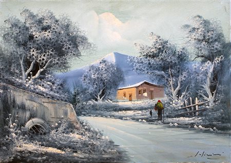 lotto unico di n. 2 opere: 125 a AUTORE SCONOSCIUTO olio su tela cm 50 x 70...