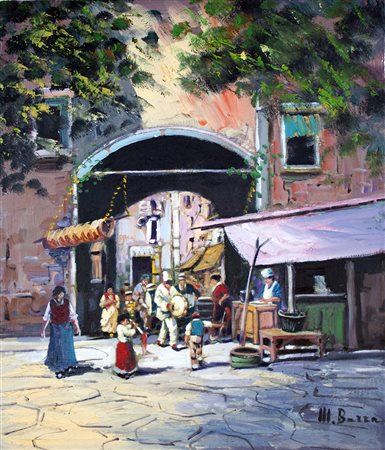 lotto unico di n. 2 opere: 140 a MAURO BARRA olio su tavola cm 50 x 40 140 b...