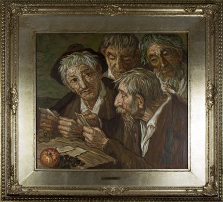 lotto unico di n. 2 opere: 142 a ALFONSO GRASSI olio su tela cm 70 x 75 142 b...