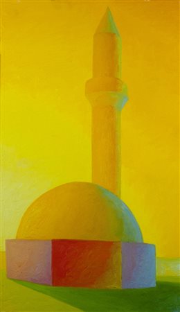 SALVO Leonforte 1947 – Torino 2015 olio su tavola anno 1990 60 x 33 cm...