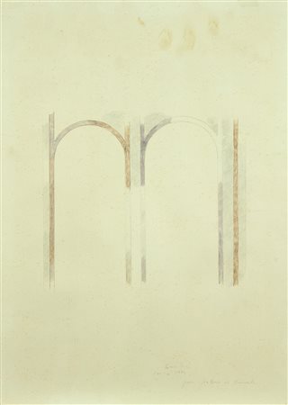 LOUIS CANE Beaulieu-sur-Mer 1943 " Senza titolo " anno 1977 tecnica mista su...