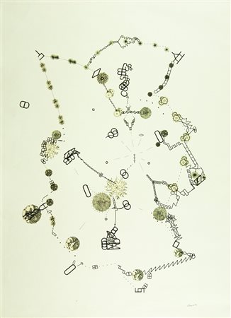 BRUNO ROMBI Calasetta 1931 disegno anno 1976 66 x 48 cm firmato e datato in...