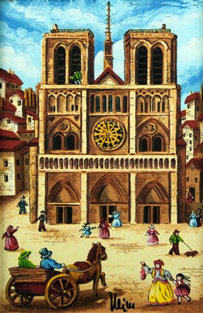 ULISSE Osimo 1957 serigrafia su tela 30 x 20 cm firmato al centro verso destra