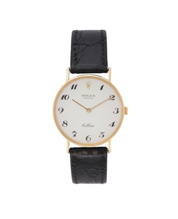 ROLEX, CELLINI Orologio da polso da uomo in oro 18K Anni '80/'90 Quadrante,...