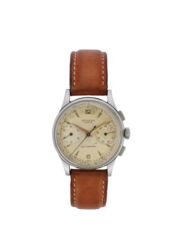 UNIVERSAL, Cronografo Orologio da polso da uomo in acciaio Anni '50...