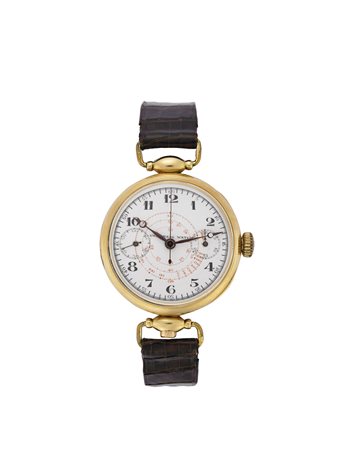 UNIVERSAL, Cronografo Orologio da polso da uomo in oro 18K, con anse snodate...