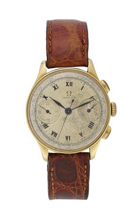 OMEGA Cronometro Orologio da polso da uomo in oro 18K Anni '50 Quadrante e...