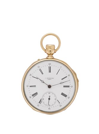 C.DETOUCHE PARIS Orologio da tasca da uomo in oro 18K Epoca seconda metà sec....