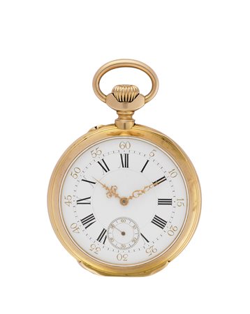 ANONIMO Orologio da uomo da tasca in oro 18K Epoca sec. XX Movimento con...