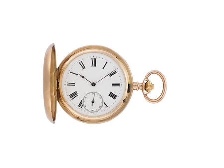 HAJDT KAROLJ BUDAPEST Orologio da tasca da uomo in oro 14K Anni 1900/'10...