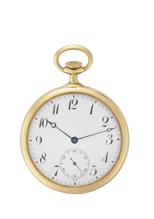 ANONIMO Orologio da tasca da uomo in oro 18K Epoca inizio sec. XIX Movimento...