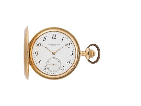 PATEK PHILIPPE, Genève Orologio da tasca da uomo in oro 18K, savonnette Epoca...