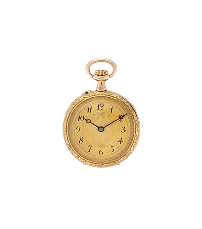 ANTOINE FRER BESANSON Orologio da tasca da donna in oro 18K Epoca inizio sec....