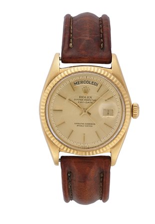 ROLEX DAY DATE Orologio da polso da uomo in oro 18K Anni '70 circa Quadrante...