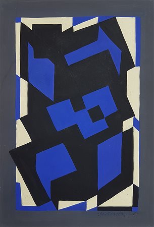 VASARELY VICTOR (1906 - 1997) Senza titolo. . 1951. Gouache su cartoncino. Cm...