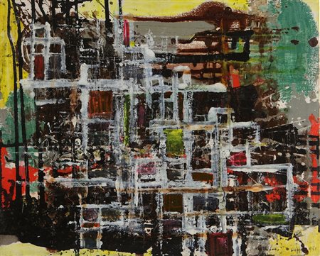 CRIPPA ROBERTO GAETANO (1921 - 1972) Geometrico. . 1951. Olio su tela . Cm...