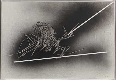 SCANAVINO EMILIO (1922 - 1986) La bestia. 1979. Olio su tela tamburata. Cm...